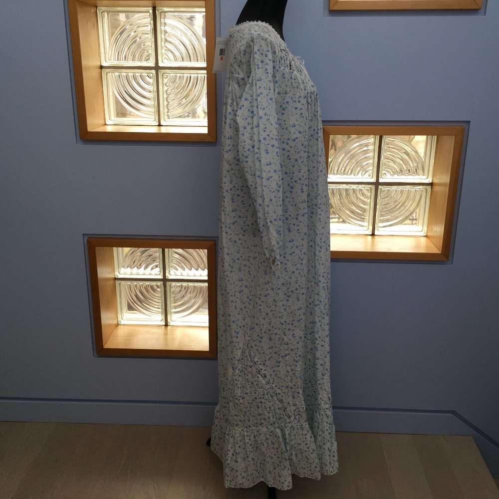 Eileen West Button Front Full Length Gown/Robe with Bluebell Print Size S - Picture 11 of 15